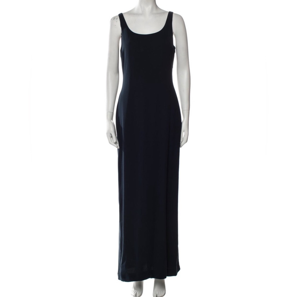 Giorgio Armani Elegant Navy Maxi Dress